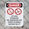 Signmission LP Gas Storage No Smoking Danger Sign, Plastic, 10in W x 14in L, 2PK OS-2PACK-DS-P-1014-V-1444 - alternate 6